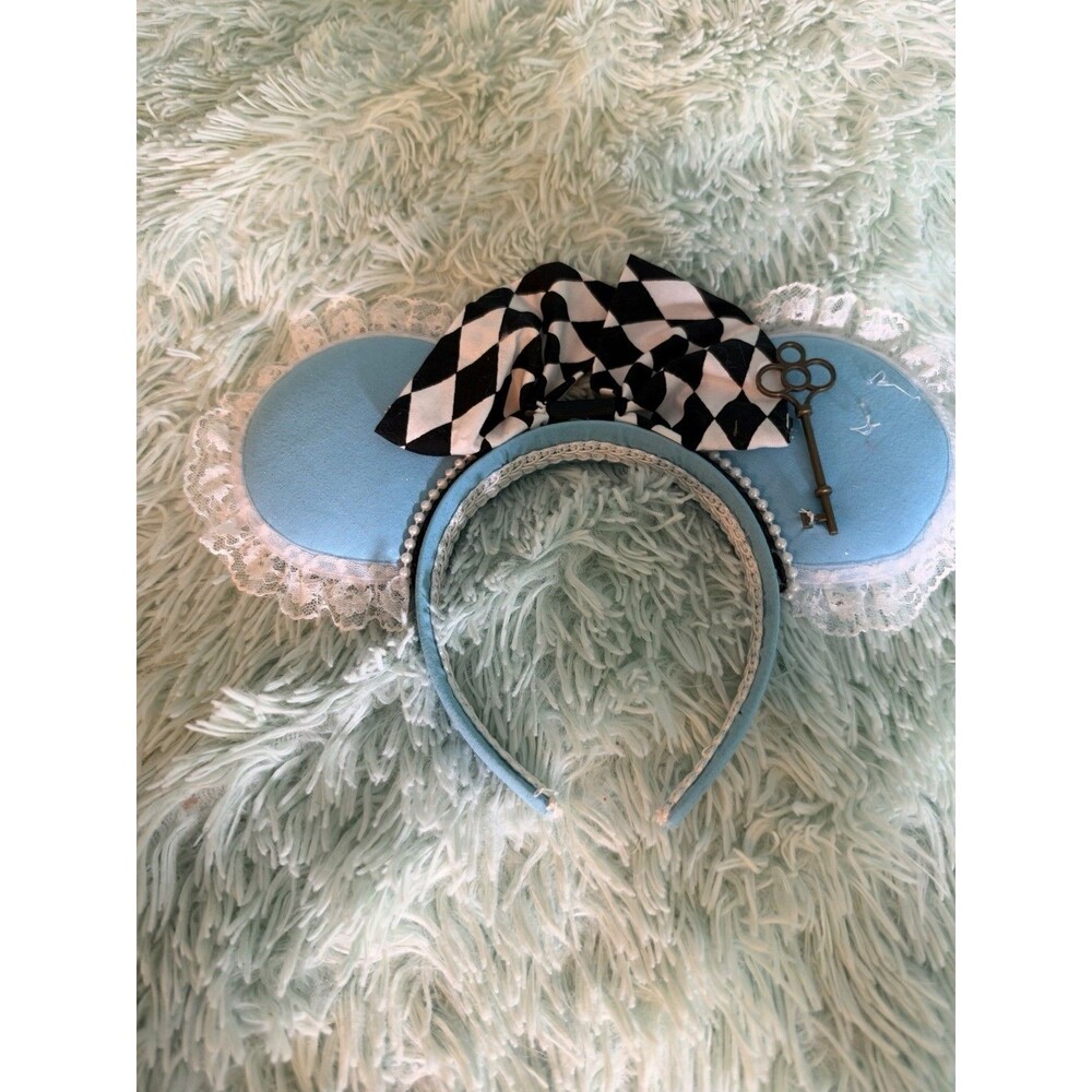 NEW Disney ALICE IN WONDERLAND Headband Mickey Ears Custom Eat Me, Drink Me 